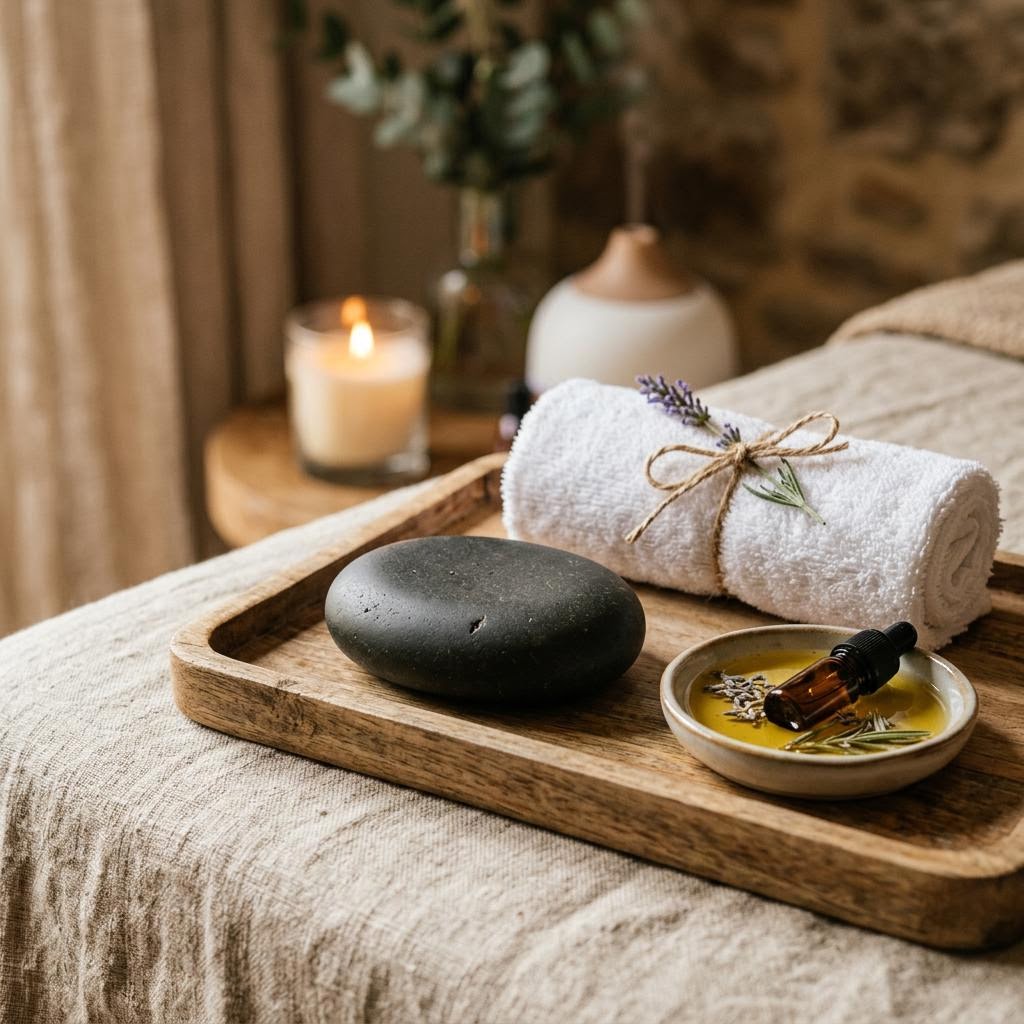 Spa tools and apothecary detail